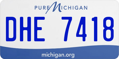 MI license plate DHE7418