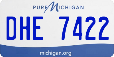 MI license plate DHE7422