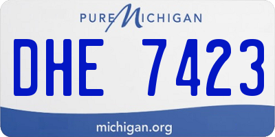 MI license plate DHE7423