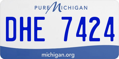 MI license plate DHE7424