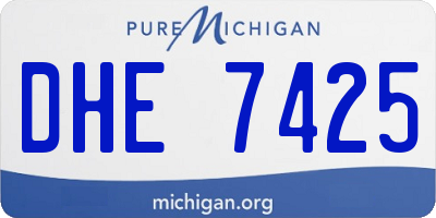 MI license plate DHE7425