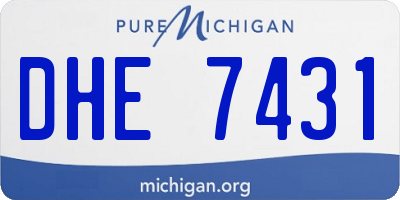 MI license plate DHE7431