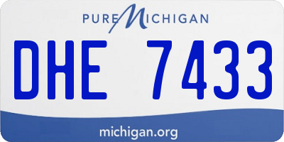 MI license plate DHE7433