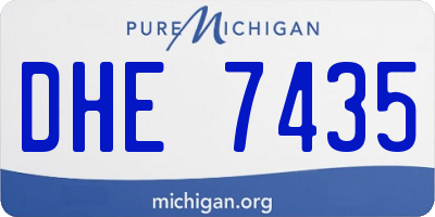 MI license plate DHE7435