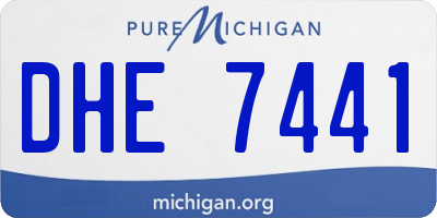 MI license plate DHE7441