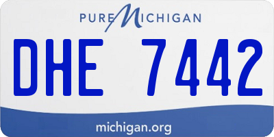 MI license plate DHE7442