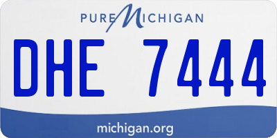 MI license plate DHE7444