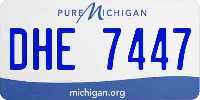 MI license plate DHE7447