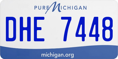 MI license plate DHE7448