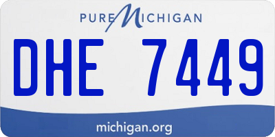MI license plate DHE7449