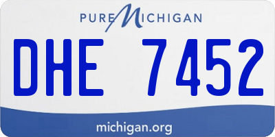 MI license plate DHE7452