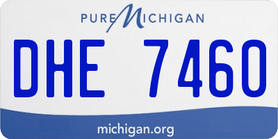MI license plate DHE7460