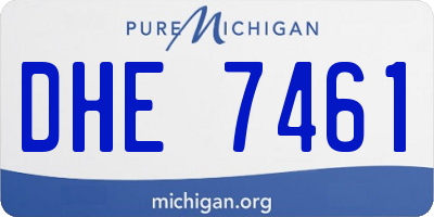 MI license plate DHE7461