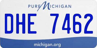 MI license plate DHE7462