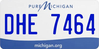 MI license plate DHE7464