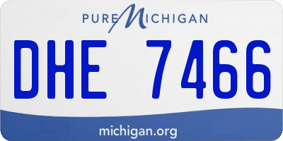 MI license plate DHE7466