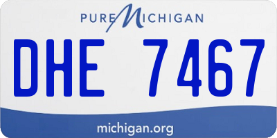 MI license plate DHE7467