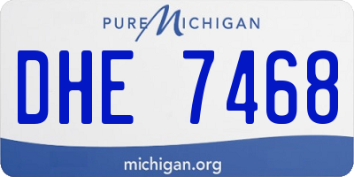 MI license plate DHE7468