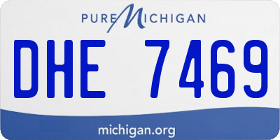 MI license plate DHE7469