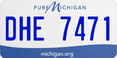 MI license plate DHE7471