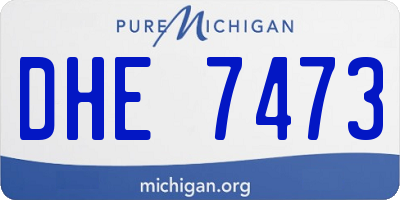 MI license plate DHE7473