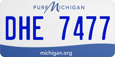 MI license plate DHE7477