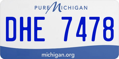 MI license plate DHE7478