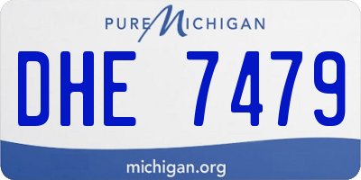 MI license plate DHE7479