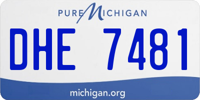 MI license plate DHE7481