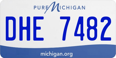 MI license plate DHE7482