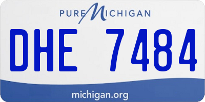 MI license plate DHE7484