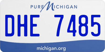 MI license plate DHE7485