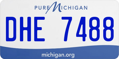 MI license plate DHE7488