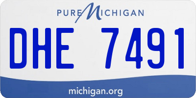MI license plate DHE7491