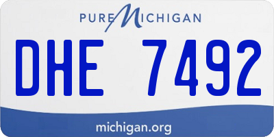 MI license plate DHE7492