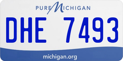 MI license plate DHE7493