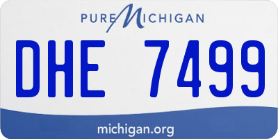 MI license plate DHE7499