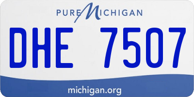 MI license plate DHE7507