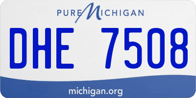 MI license plate DHE7508