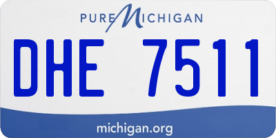 MI license plate DHE7511