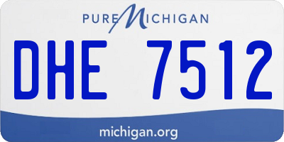 MI license plate DHE7512