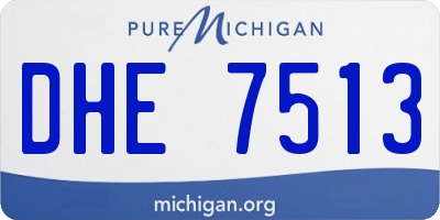 MI license plate DHE7513