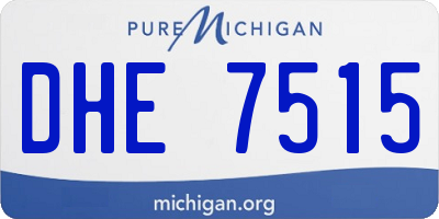 MI license plate DHE7515