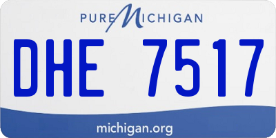 MI license plate DHE7517