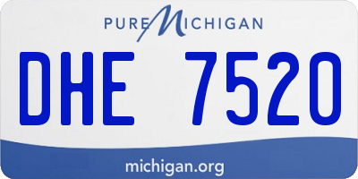 MI license plate DHE7520