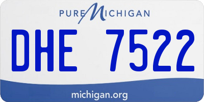 MI license plate DHE7522