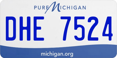 MI license plate DHE7524