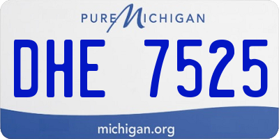 MI license plate DHE7525