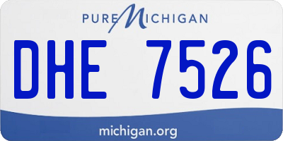 MI license plate DHE7526