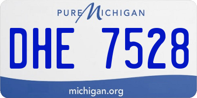MI license plate DHE7528